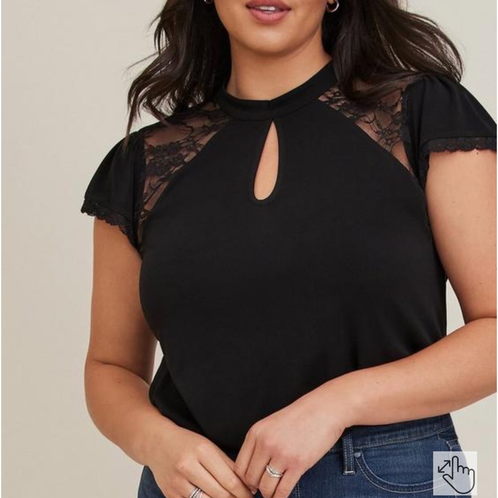 Torrid Top Jersey Mock Neck‎ Size 4